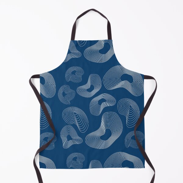 Item preview, Abstract Topographic Line Art Print | White and Blue designed and sold by ApricityPhrases.