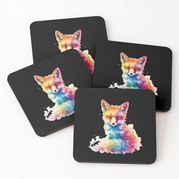 Item preview, Rainbow Fox – Vibrant Watercolor Fox Art designed and sold by Silaris Designs.