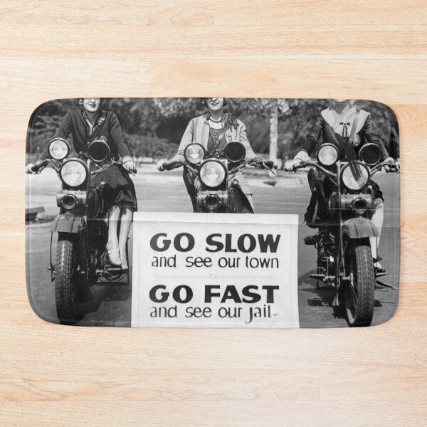 Item preview, Vintage Motorcycle Female Officers, Los Angeles, 1927 black and white photograph poster art print designed and sold by Astrid Arkhangelsky.