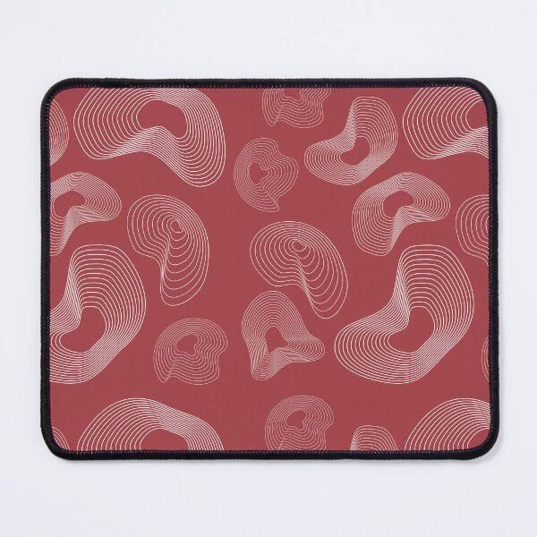 Item preview, Abstract Topographic Line Art Print | White and Red designed and sold by ApricityPhrases.