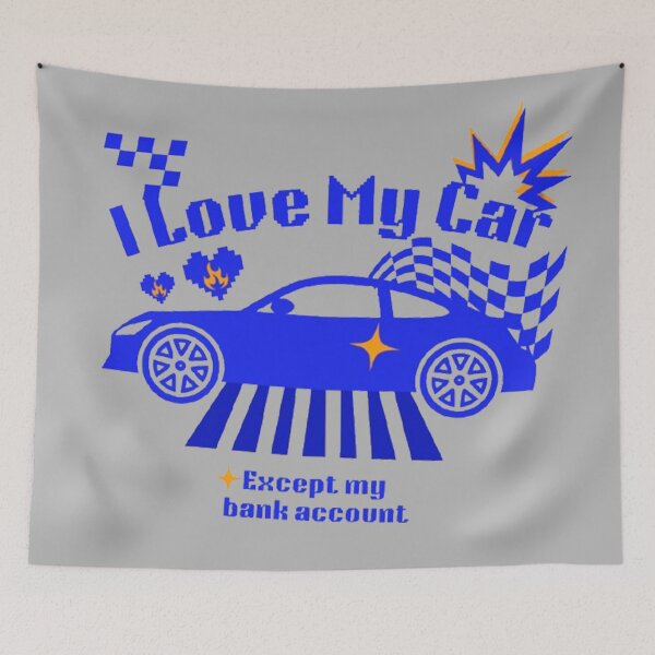 Item preview, I Love My Car Except My Bank Account Funny Saying designed and sold by CDPrintsDesigns.