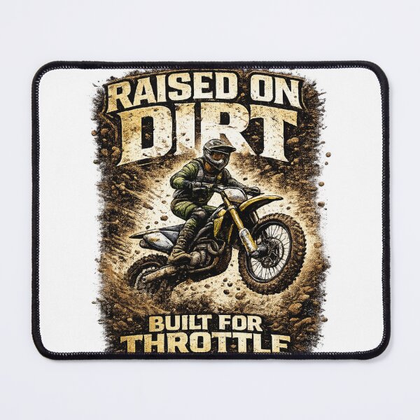 Item preview, Raised on Dirt – Built for Throttle Dirt Bike Shirt designed and sold by Kempworx Art.