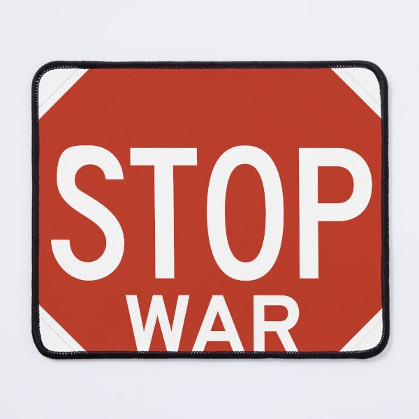 Item preview, STOP WAR - Red Octagon Traffic Sign Sticker designed and sold by Taze the Moon.
