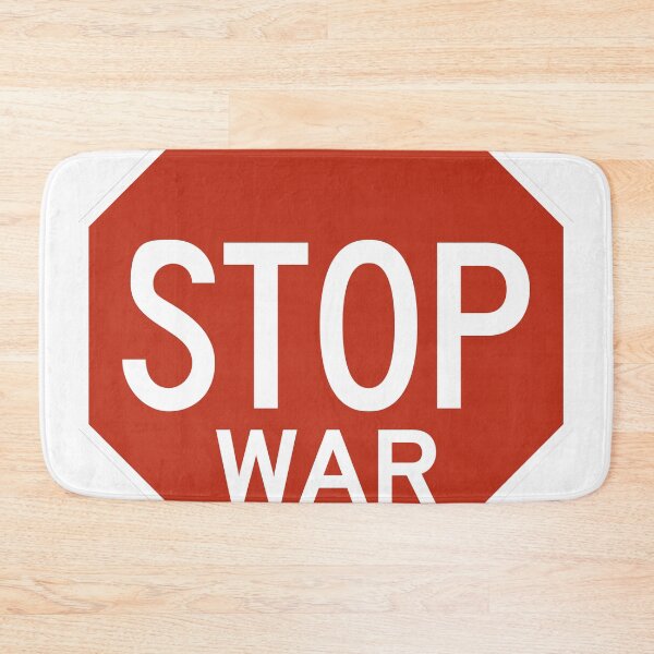 Item preview, STOP WAR - Red Octagon Traffic Sign Sticker designed and sold by Taze the Moon.