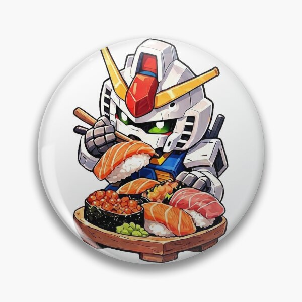 Item preview, Gundam Eating Sushi designed and sold by DaigaaSikFaan.
