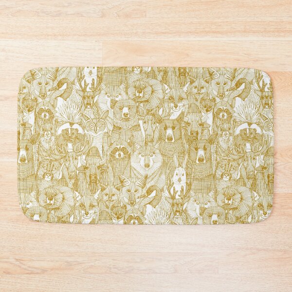 Item preview, canadian animals gold white designed and sold by scrummy.