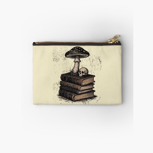 Item preview, Dark Academia Mushroom and Skull on Vintage Books Aesthetic designed and sold by AOCollections.