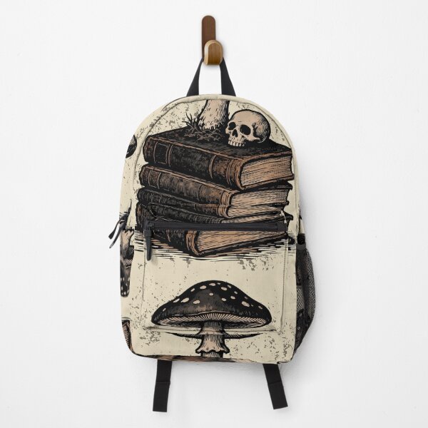 Item preview, Dark Academia Mushroom and Skull on Vintage Books Aesthetic designed and sold by AOCollections.