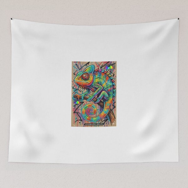 Item preview, A vibrant chameleon illustration designed and sold by TREND DESIGN SHOP.