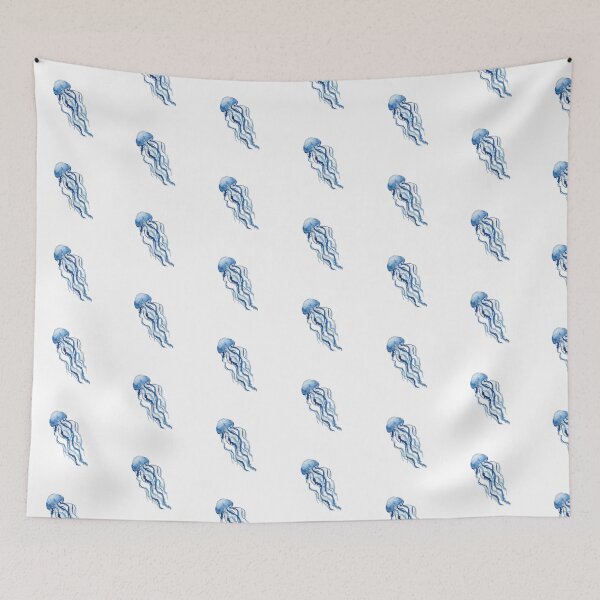 Item preview, Blue jellyfish sea life designed and sold by Little Design Loft.