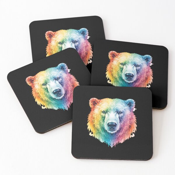 Item preview, Rainbow Polar Bear – Color Splash Arctic Bear Art designed and sold by Silaris Designs.