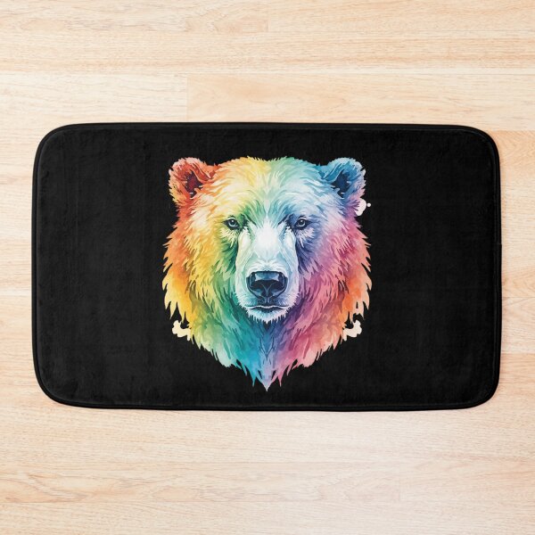 Item preview, Rainbow Polar Bear – Color Splash Arctic Bear Art designed and sold by Silaris Designs.