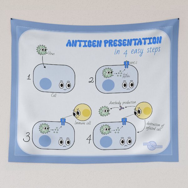 Item preview, Antigen Presentation - Cute Infographic  designed and sold by MicroMarket.