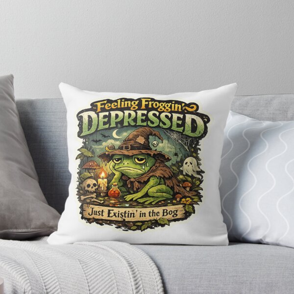 Item preview, Mentally I’m In A Swamp Frog – Sad Frog Meme Goblincore Aesthetic Sticker designed and sold by HubCreates.