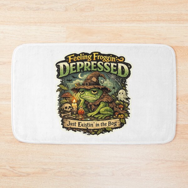 Item preview, Mentally I’m In A Swamp Frog – Sad Frog Meme Goblincore Aesthetic Sticker designed and sold by HubCreates.