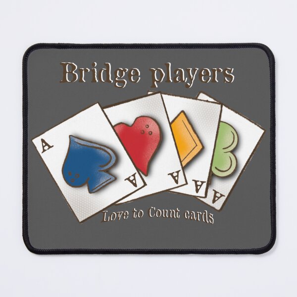 Item preview, Bridge Card Game, cartoon, Bridge players love to count cards designed and sold by DebbieJoyArt.