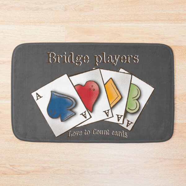Item preview, Bridge Card Game, cartoon, Bridge players love to count cards designed and sold by DebbieJoyArt.