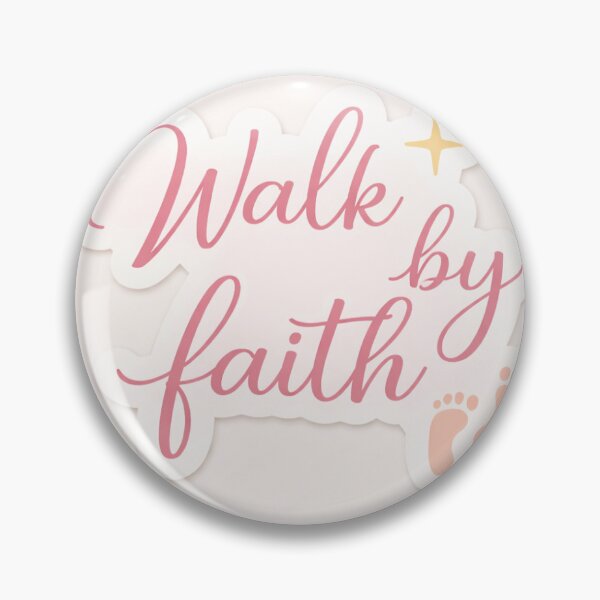 Item preview, Walk By Faith Footsteps Christian Minimalist Sticker designed and sold by Maristen16.
