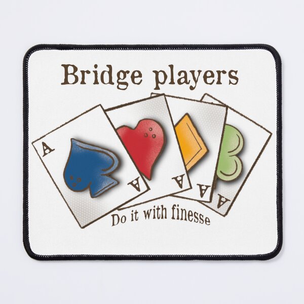Item preview, Bridge Card Game, cartoon, Bridge players do it with finesse designed and sold by DebbieJoyArt.