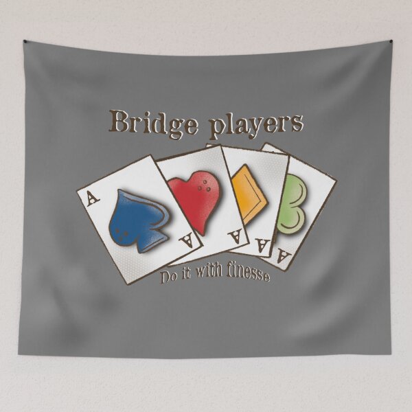 Item preview, Bridge Card Game, cartoon, Bridge players do it with finesse designed and sold by DebbieJoyArt.