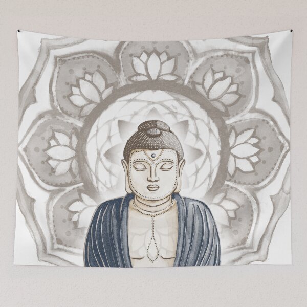 Item preview, Buddha Padma Watercolor - Fawn Earth Dusk - Earth Halo designed and sold by Irene Estelle.