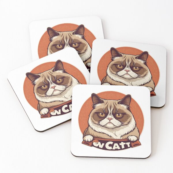 Item preview, Funny Grumpy Cat Cartoon Meme - 4 designed and sold by RELAX STATION.