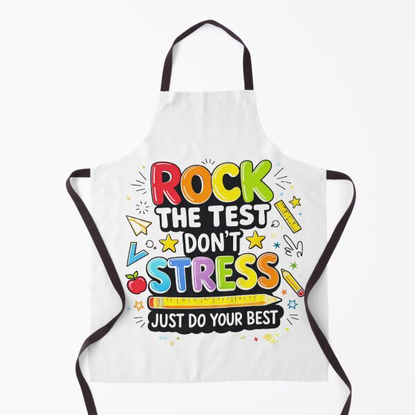 Artikelvorschau, „Rock The Test Don't Stress“-Shirt – Motivationsgeschenk für Lehrer und Schüler zum Schulstart entworfen und verkauft von Designs That Speak ✨.