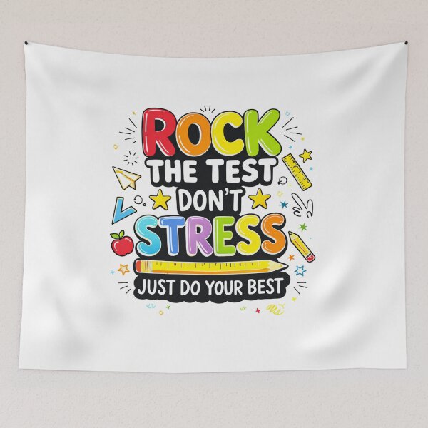 Item preview, Rock The Test Don't Stress Shirt – Back to School Motivation Teacher Student Gift designed and sold by Designs That Speak ✨.