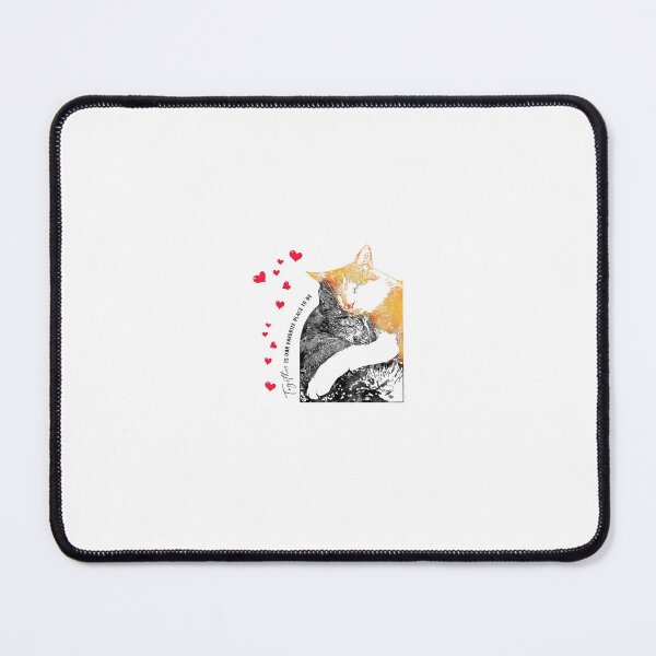 Item preview, Together Is Our Favorite Place To Be – Sweet Cat Love Illustration designed and sold by Rosaliartbook.