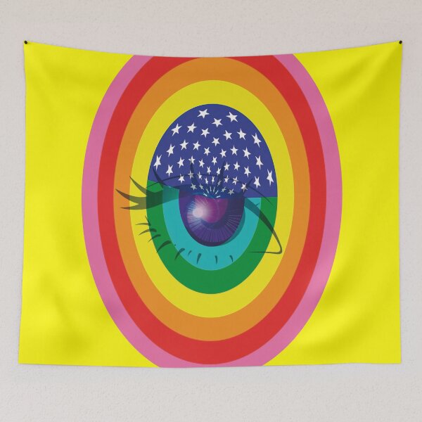 Item preview, LGBT rainbow flag – An oval face! designed and sold by Alan-David.
