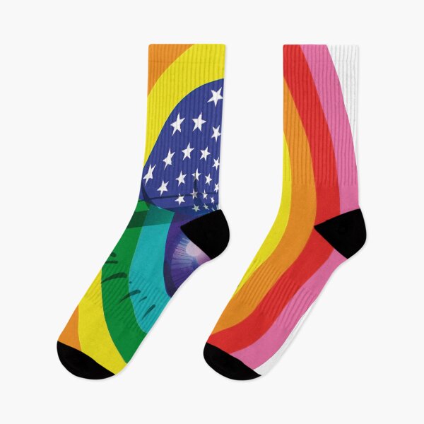 Item preview, LGBT rainbow flag – An oval face! designed and sold by Alan-David.