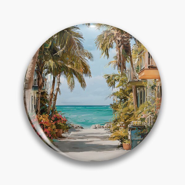 Item preview, Key Largo Palm Tree Path to the Ocean designed and sold by daila70.