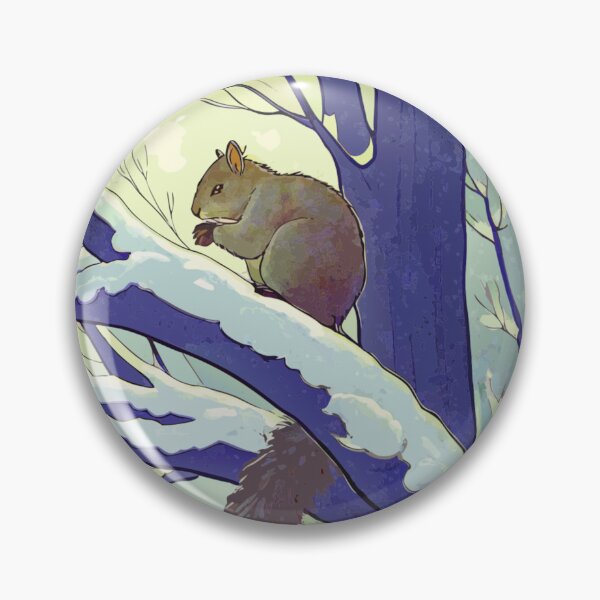 Artikelvorschau, Jugendstil-Eichhörnchen im Winter entworfen und verkauft von Squirrel's Nook.