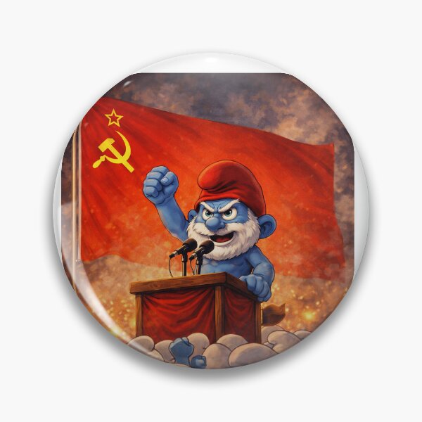 Item preview, Revolutionary Smurf Leader Speech-Vintage Propaganda Style Illustration designed and sold by Apocryphalwar.
