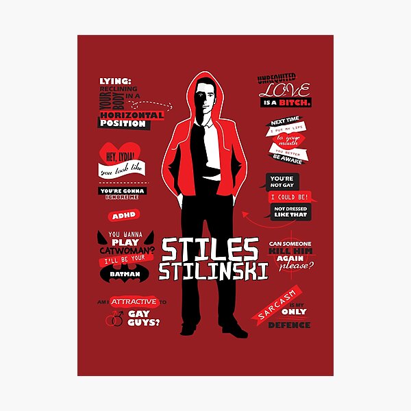 Stiles Stilinski Quotes Teen Wolf Photographic Print
