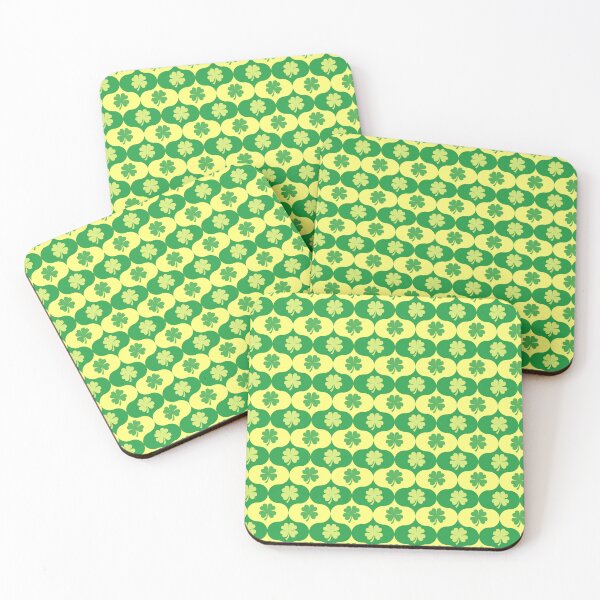 Item preview, St Patrick day with shamrock seamless pattern yellow green designed and sold by yusraadesignz.