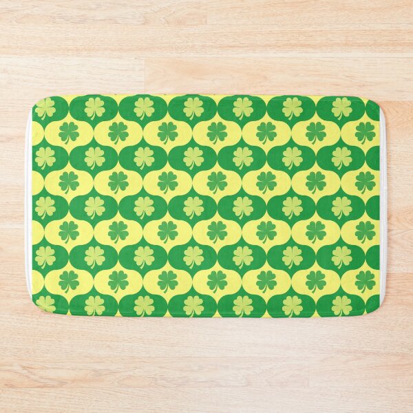 Item preview, St Patrick day with shamrock seamless pattern yellow green designed and sold by yusraadesignz.
