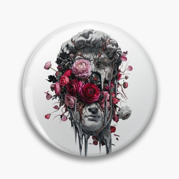 Item preview, Dark Aesthetic Broken Statue with Roses – Gothic Floral Sculpture Art designed and sold by Wizoft.