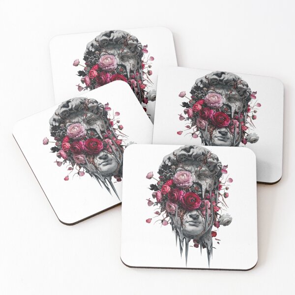 Item preview, Dark Aesthetic Broken Statue with Roses – Gothic Floral Sculpture Art designed and sold by Wizoft.