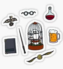Owl and wand Sticker