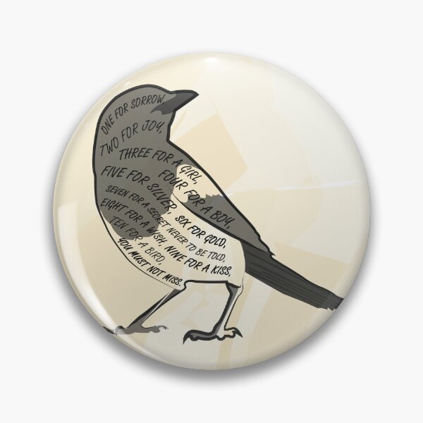 Item preview, One for Sorrow, Two for Joy designed and sold by GeekyCatDesign.