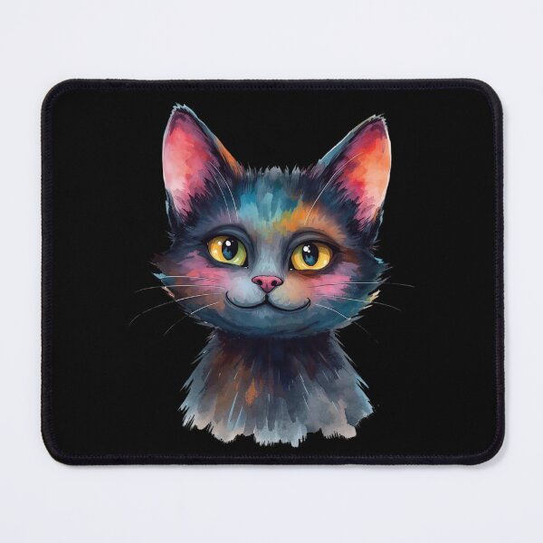 Item preview, Colorful Innocent Cat – Vibrant Watercolor Cat Portrait designed and sold by Silaris Designs.