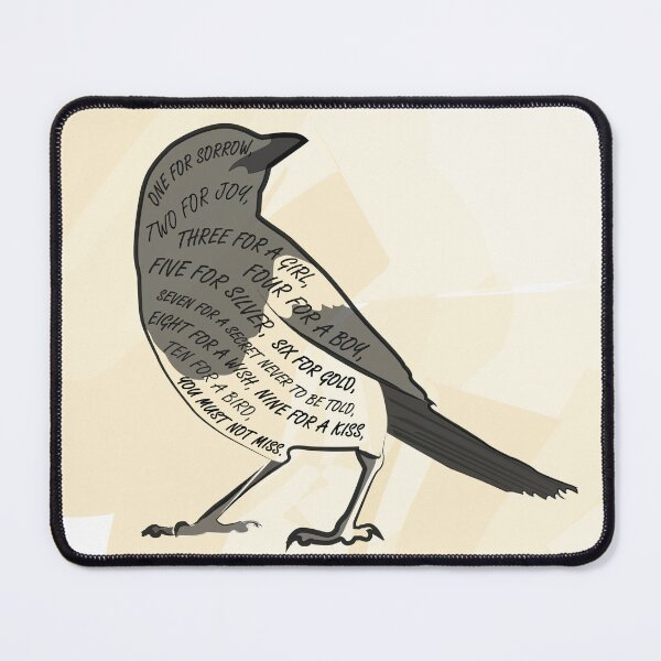 Item preview, One for Sorrow, Two for Joy designed and sold by GeekyCatDesign.