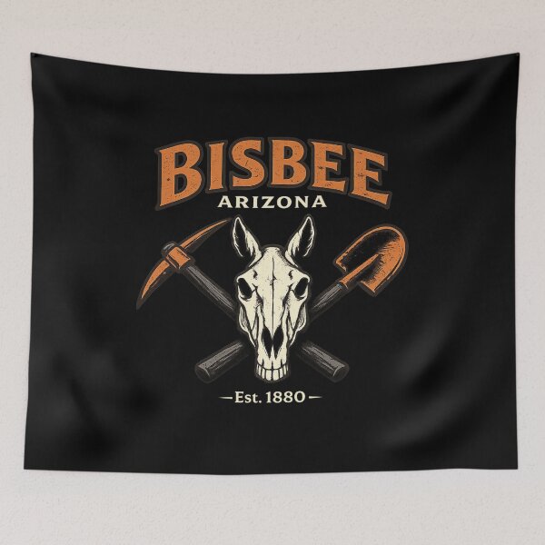 Item preview, Bisbee Arizona Mule Skull Mining  designed and sold by MojaveTradePost.