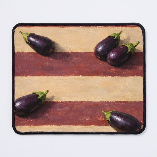 Item preview, Eggplant Still Life Rustic Painting designed and sold by NarjaShop.