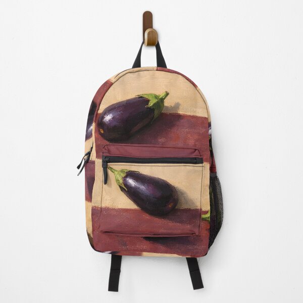 Item preview, Eggplant Still Life Rustic Painting designed and sold by NarjaShop.