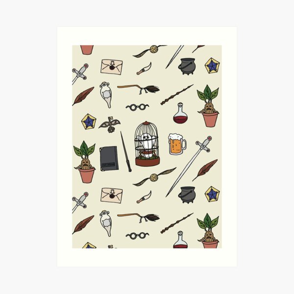 Owl and wand Art Print