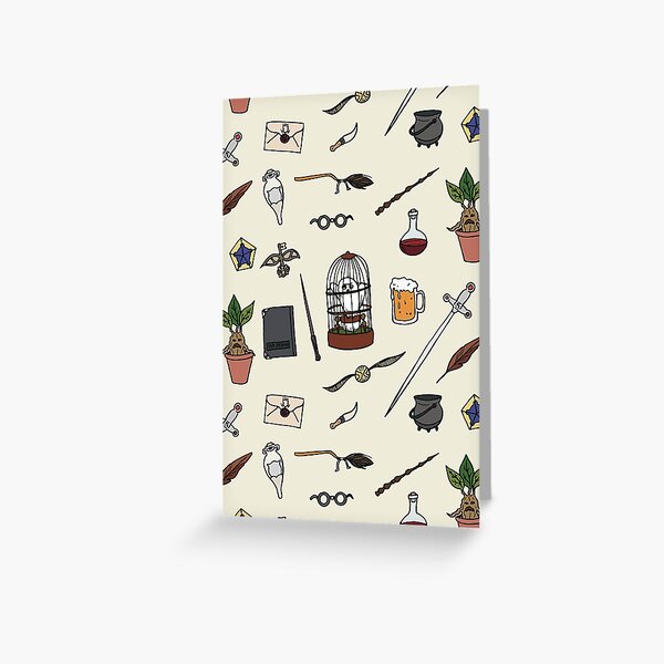 Owl and wand Greeting Card