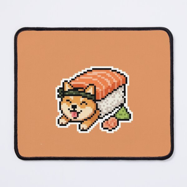 Item preview, Shiba Inu Sushi Pixel Art - Cute Salmon Nigiri Dog designed and sold by Towelpuppy.