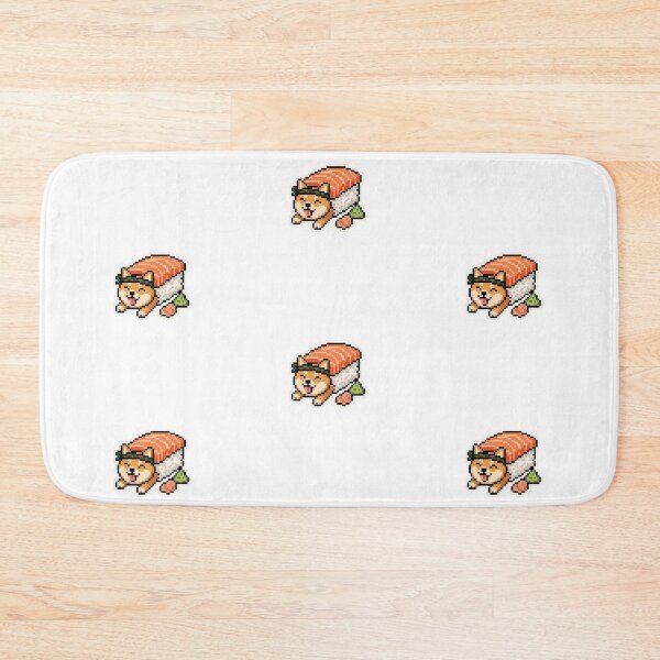 Item preview, Shiba Inu Sushi Pixel Art - Cute Salmon Nigiri Dog designed and sold by Towelpuppy.